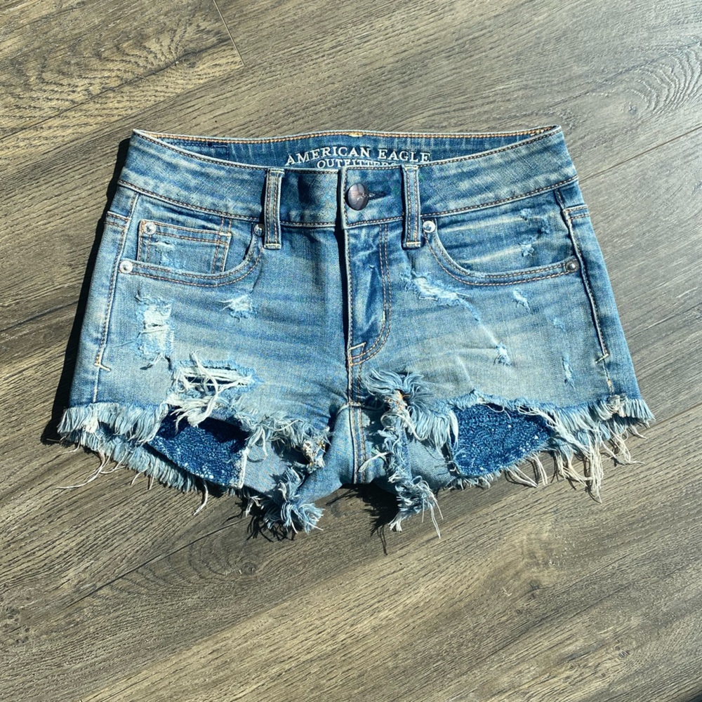 Distressed Jean Shorts